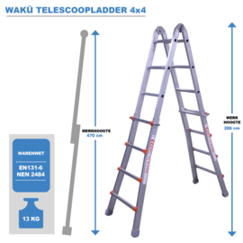 Waku 4x4 telescoopladder