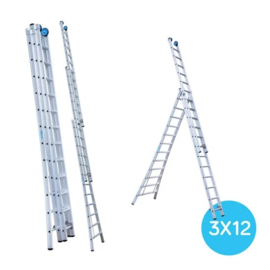 Driedelige reformladder 3 x 12 sporten