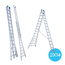 Tweedelige reformladder 2 x 14 sporten