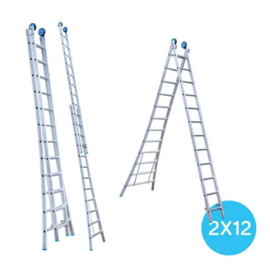 Tweedelige reformladder 2 x 12 sporten