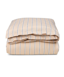 Lexington striped cotton poplin bed set, beige/white 140x200/220