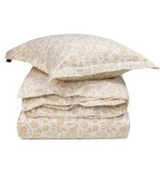 Lexington flowers cotton sateen bed set, white/beige