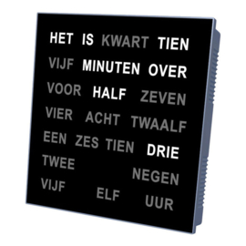 Woordklok Zwart