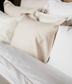 Lexington Hotel sateen duvet cover in light beige jacquard, 140x200/220