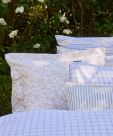 Lexington flowers cotton sateen bed set, white/beige