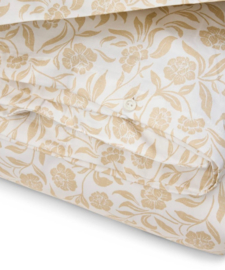 Lexington flowers cotton sateen bed set, white/beige