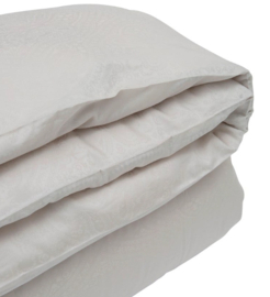 Lexington Hotel sateen duvet cover in light beige jacquard, 140x200/220