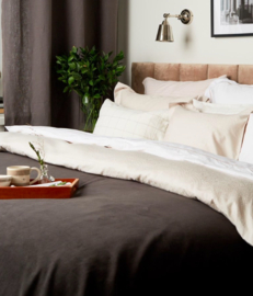 Lexington Hotel sateen duvet cover in light beige jacquard, 140x200/220