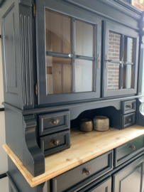 VERKOCHT Unieke buffetkast Off Black & hout