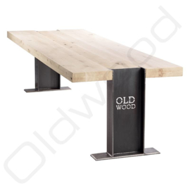 Industrial table `Helsinki` with logo