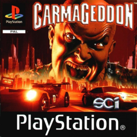 Carmageddon zonder boekje (PS1 tweedehands game)