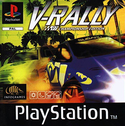 V-Rally  zonder boekje (PS1 tweedehands game)