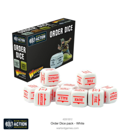 Order dice pack white color (Bolt action nieuw)