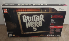 Guitar Hero 5 met gitaar in doos (Nintendo wii tweedehands game)
