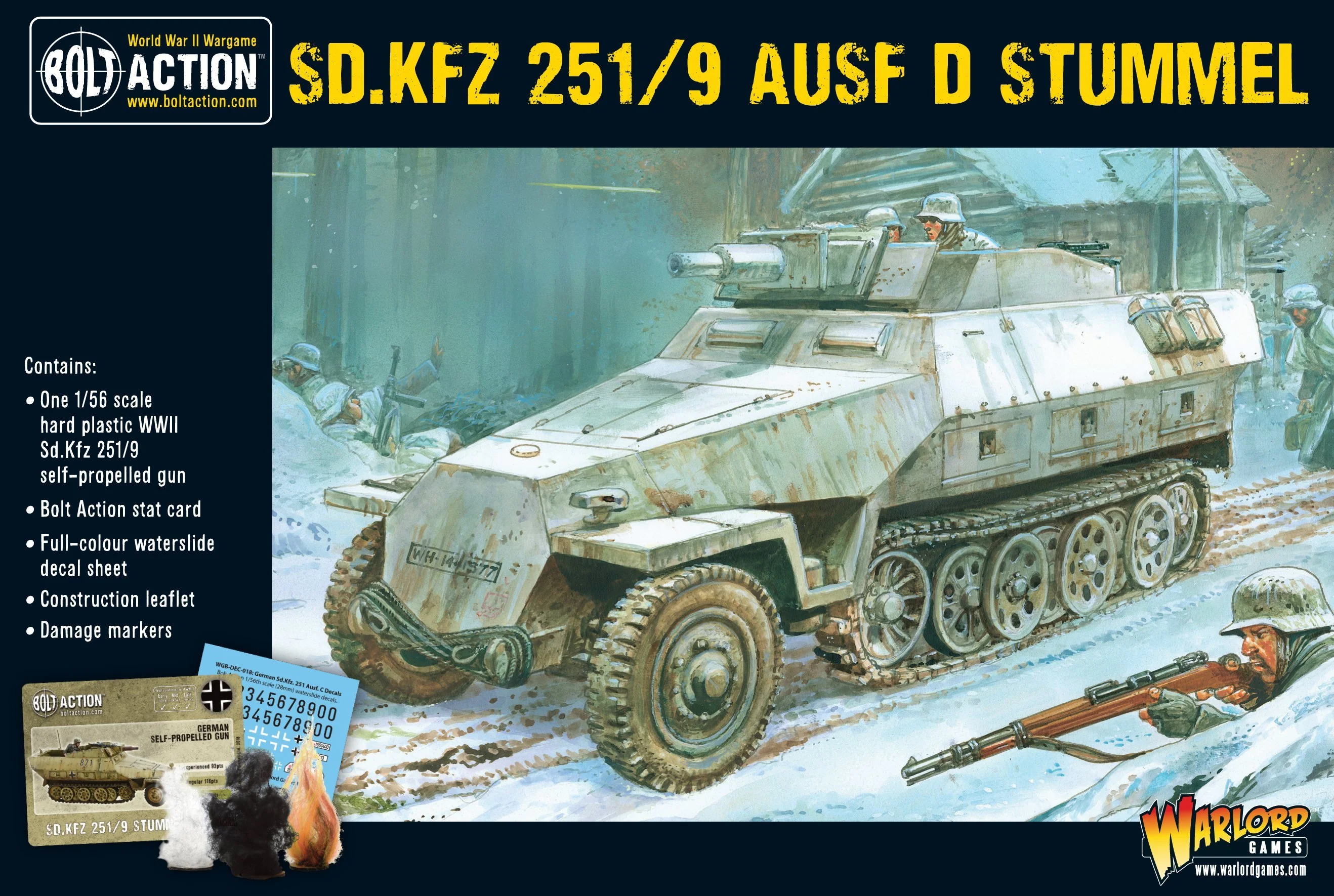 SD.KFZ 251 9 Stummel (bolt action nieuw)