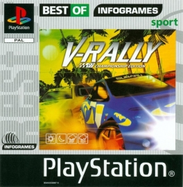 V-Rally  zonder boekje (PS1 tweedehands game)