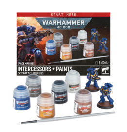 Space Marines Intercessors plus paints 11th edition (Warhammer nieuw)