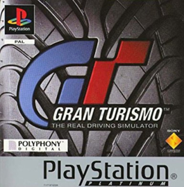 Gran Turismo platinum Doosje beschadigd zonder cover (PS1 tweedehands game)