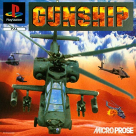 Gunship zonder boekje (PS1 tweedehands game)