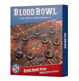 Blood Bowl Chaos Dwarf team pitch and dugouts (warhammer nieuw)