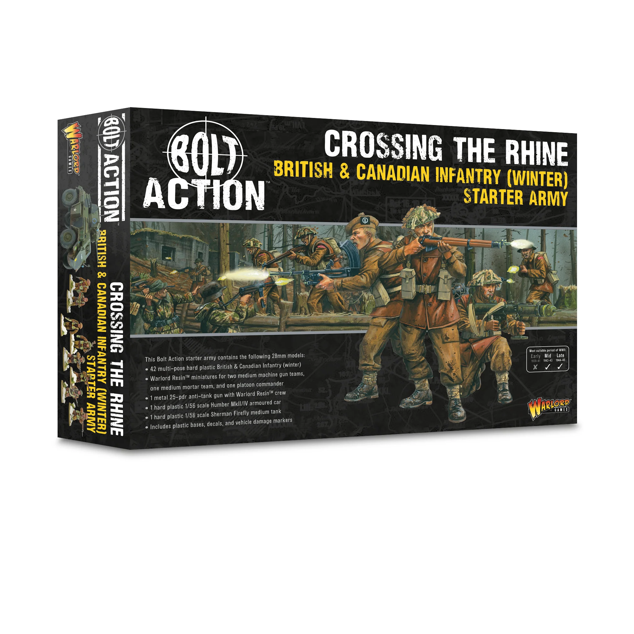 Crossing the Rhine - British and Canadian infantry (winter) Starter Army (Bolt action nieuw)