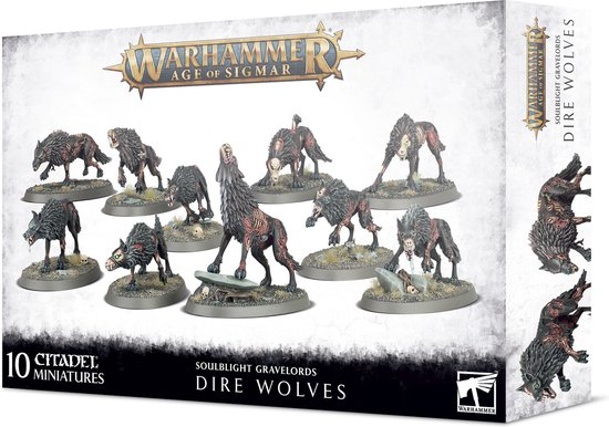 Soulblight gravelords Dire Wolves old boxart (Warhammer Age of Sigmar Nieuw)