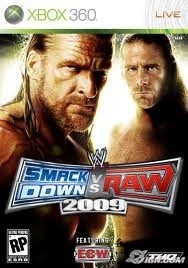Smackdown vs Raw 2009 zonder boekje (Xbox 360 used game)