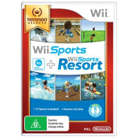Wii Sports + Wii Sports Resort kartonnen doosje editie(wii used game)