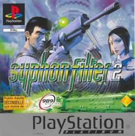 Syphon filter 2 platinum zonder boekje(PS1 tweedehands game)