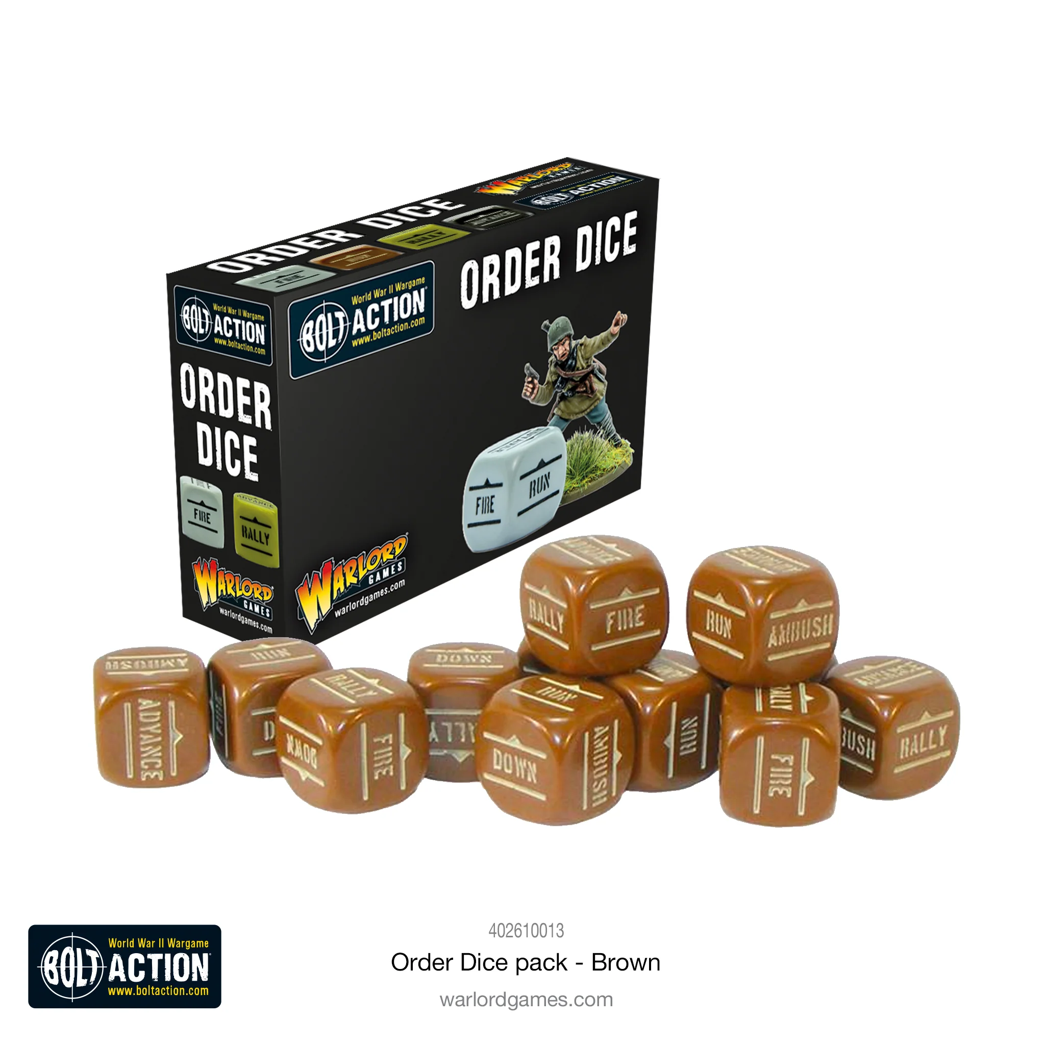 Order dice pack Brown (Bolt action nieuw)