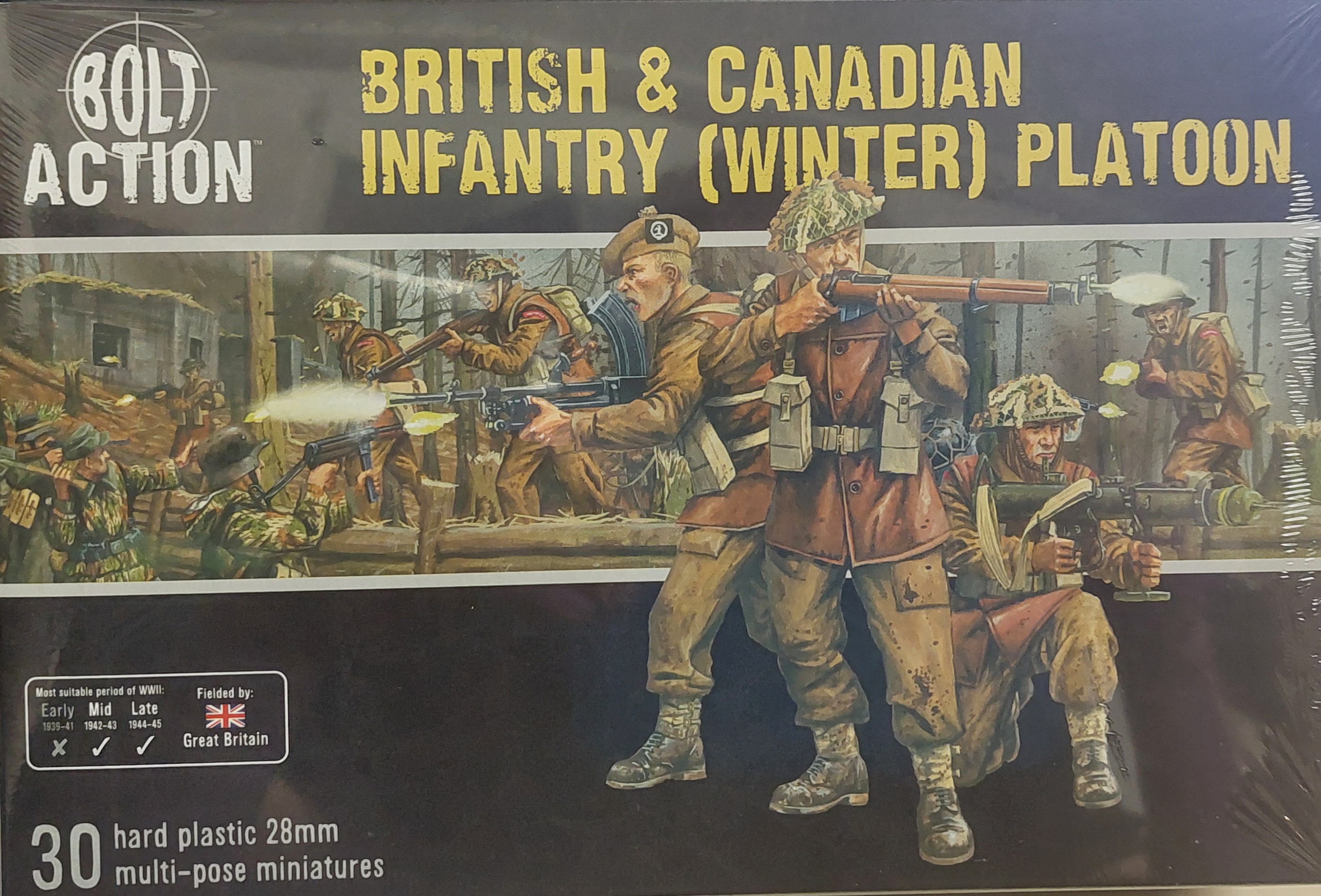 British and Canadian Infantry (winter) platoon (Bolt action nieuw)