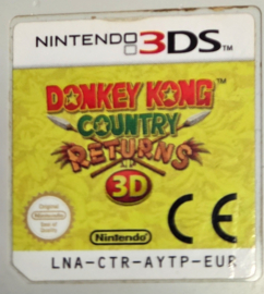 Donkey Kong Country Returns losse cartridge (Nintendo 3DS tweedehands game)