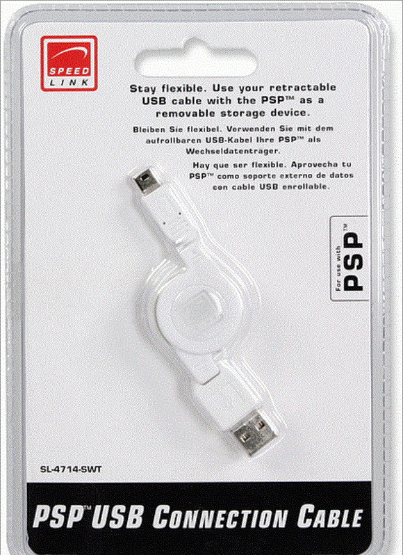 Speed-Link USB Kabel - Wit PSP (PSP Nieuw)