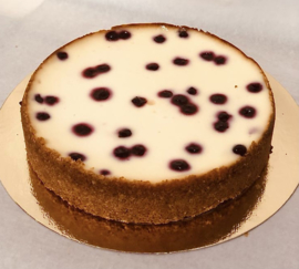 Cheesecake met witte chocolade en cassis