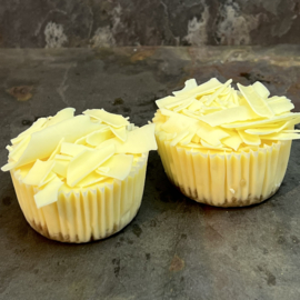 Cheese cupcake met witte chocolade