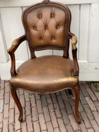 Vintage lederen klassieke stoel
