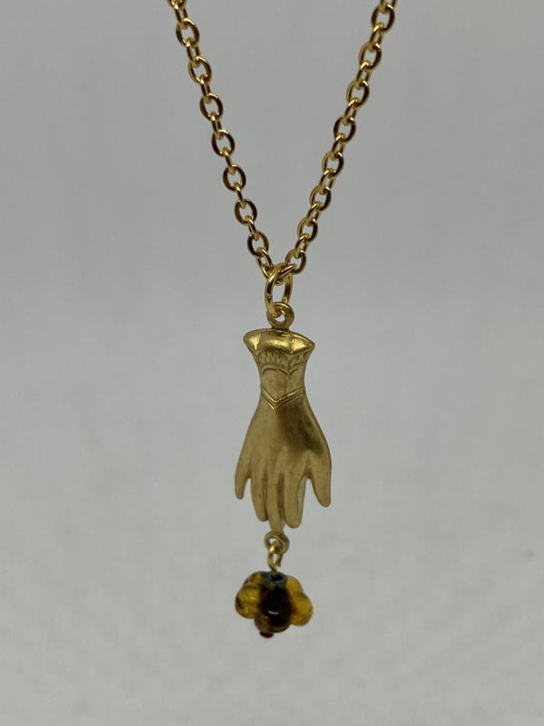 Helping hand necklace  ( gold)