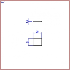 Nummerplaat 25x21 Grijs/Zwart, blanco (webart062)