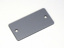 Nummerplaat 50x25 Aluminium/Zwart, blanco (webart023)
