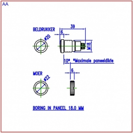 Beldrukker bbk18-rvs (webart001)