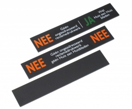 Reclameplaatjes Set NEE-JA / NEE-NEE / Zwart 109x21 mm (webart153)