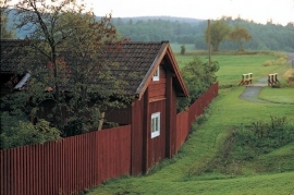 Zweeds rood in huis en schutting