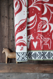 Wollen deken Dalarna | Rood