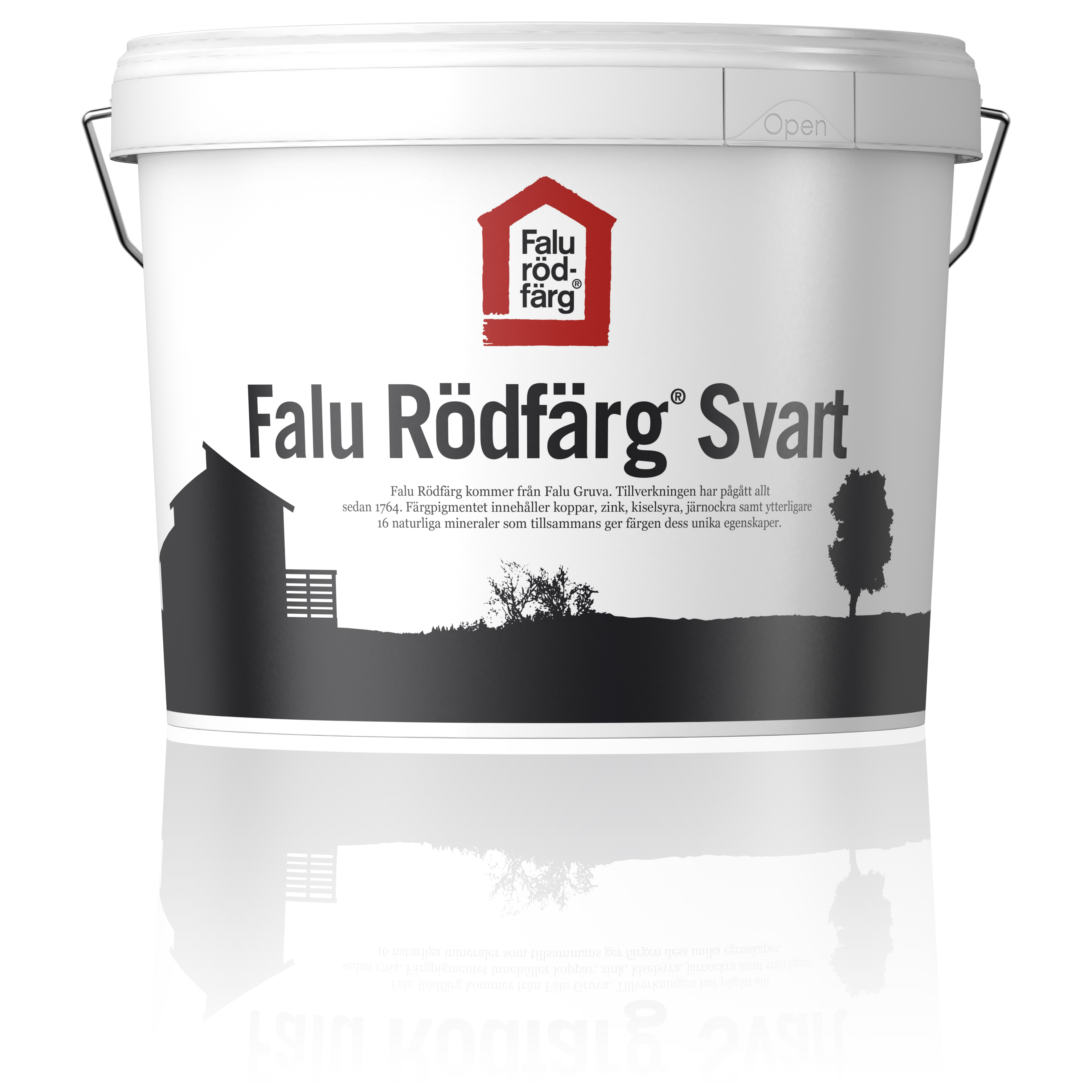 Falu Rödfärg zwart 10 liter