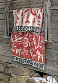 Wollen deken Dalarna | Rood