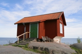 Zweedse Stuga aan zee