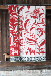 Wollen deken Dalarna | Rood