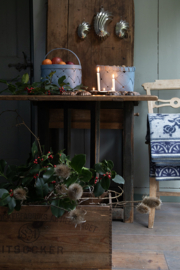 Spaandermand, lichtblauw, antiek