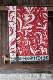 Wollen deken Dalarna | Rood