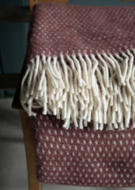 Wollen plaid Knut rood-bruin | Klippan